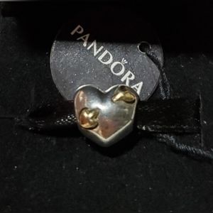 Pandora Heart with 14k Gold Arrow Charm (((((Firm PRICE)))))